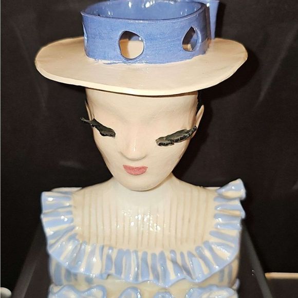 Vintage Ceramic Lady Head Vase by Betty Lou Nichols - Picture 1 of 3
